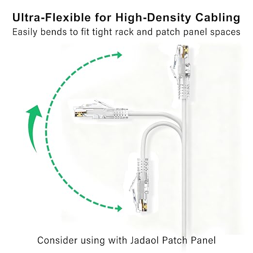 Jadaol UL Listed Patch Cables Cat 6a / Cat 6 2 ft 24-Pack, 10Gbps 550MHz Slim - Image 2