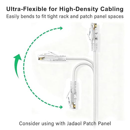 Jadaol UL Listed Patch Cables Cat 6a / Cat 6 0.75 ft 24-Pack, 10Gbps 550MHz - Image 2