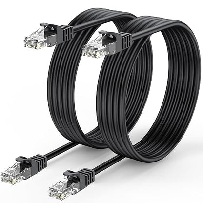 Cat6 Ethernet Cable 6FT 2-Pack, Patch Cable 6 Foot RJ45 10Gbps by ApoJodly