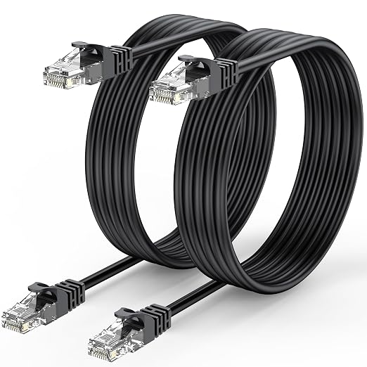 Cat6 Ethernet Cable 6FT 2-Pack, Patch Cable 6 Foot RJ45 10Gbps by ApoJodly