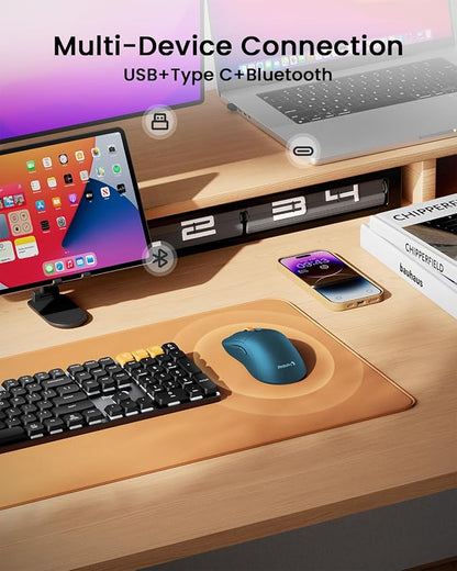 ProtoArc Bluetooth Wireless Mouse, USB C Mouse, EM15 Rechargeable Compact - Image 2