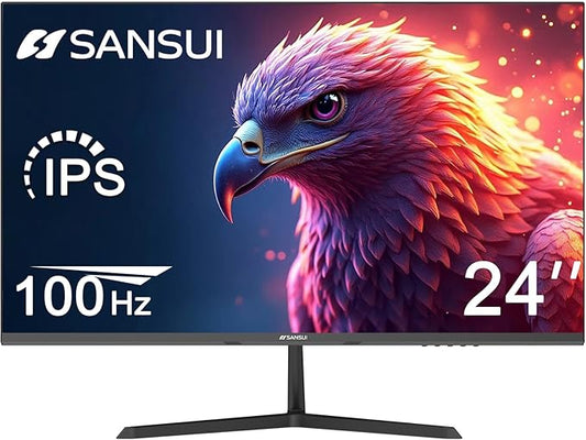 SANSUI 24 inch Monitor, IPS Display FHD Computer Monitor, 100Hz Monitor VESA by SANSUI