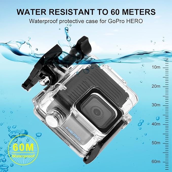 Waterproof Case for Go Pro Hero 4K, FotStdio 196ft/60m Underwater Diving - Image 4