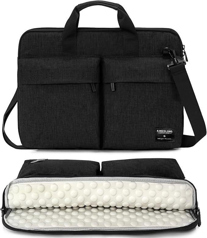 KINGSLONG 15.6 inch Laptop Shoulder Bag, Slim Shockproof Computer Sleeve by KINGSLONG