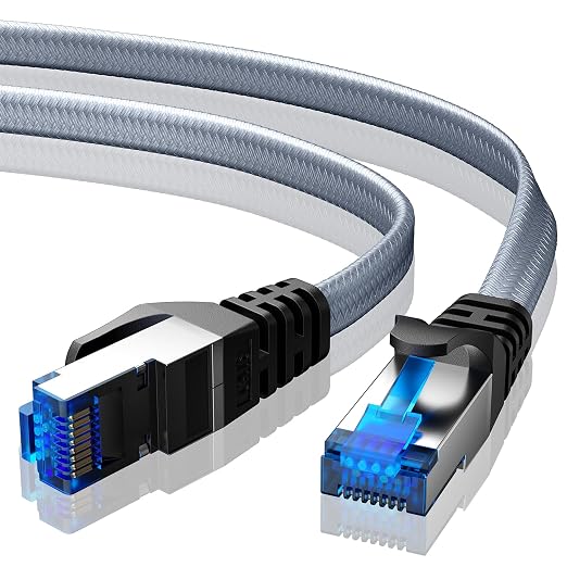 BUSOHE Cat 8 Ethernet Cable 3 ft, Nylon Braided High Speed Heavy Duty Network by BUSOHE