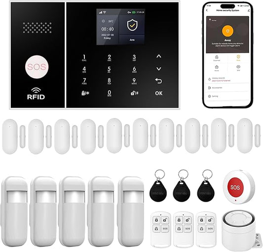 XUK Wireless Home Security System, 4G/GSM/Wi-Fi Smart Alarm Kit, Compatible by Unknown