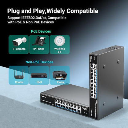 NICGIGA 18 Port PoE+@250W Switch - Image 4