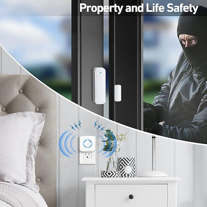Door Chime, Satisure Door Sensor Chime When Door Opens, Door Entry Alarm - Image 6