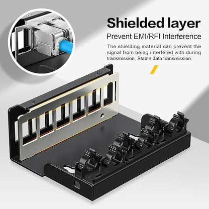 Patch Panel 6 Port Keystone Network Blank Patch Panel UTP/STP Compatible - Image 4