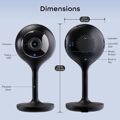 Geeni Look 2K 4MP Smart Indoor Security Camera 2-Pack – 1440p Ultra HD WiFi Pet - Image 9