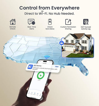 Veise VE029-E Wi-Fi Smart Lever Lock - Image 4