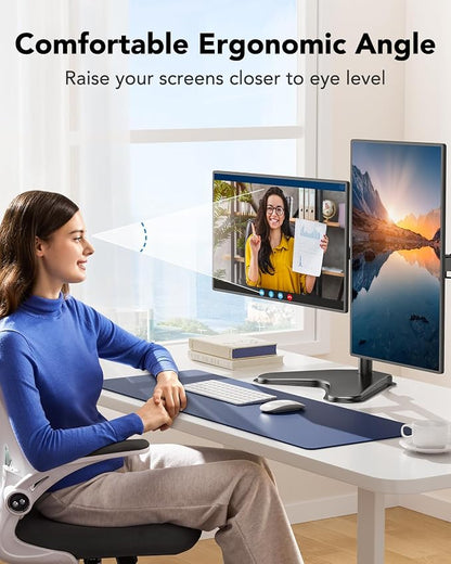 HUANUO 32 inches Dual Monitor Stand up to 17.6lbs per Arm, High-Grade Aluminum - Image 7