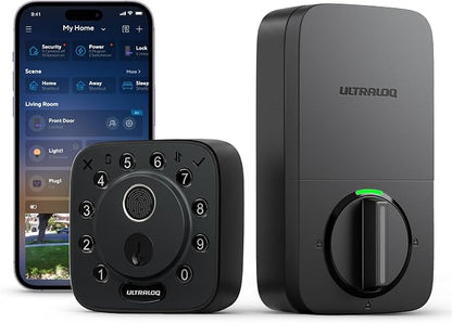 ULTRALOQ 2026 Upgrade Bolt Fingerprint Smart Lock in Black, Biometric Deadbolt by ULTRALOQ