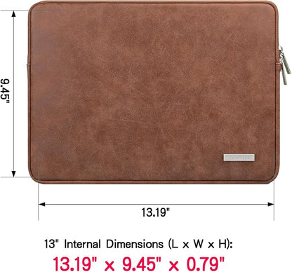 RAINYEAR 13 Inch Laptop Sleeve PU Suede Leather Case Protective Cover Water - Image 3