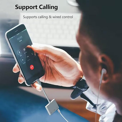 3-in-1 Aux to USB C Headphone Splitter USB-C to Dual 3.5mm Audio Adapter Dual - Image 5