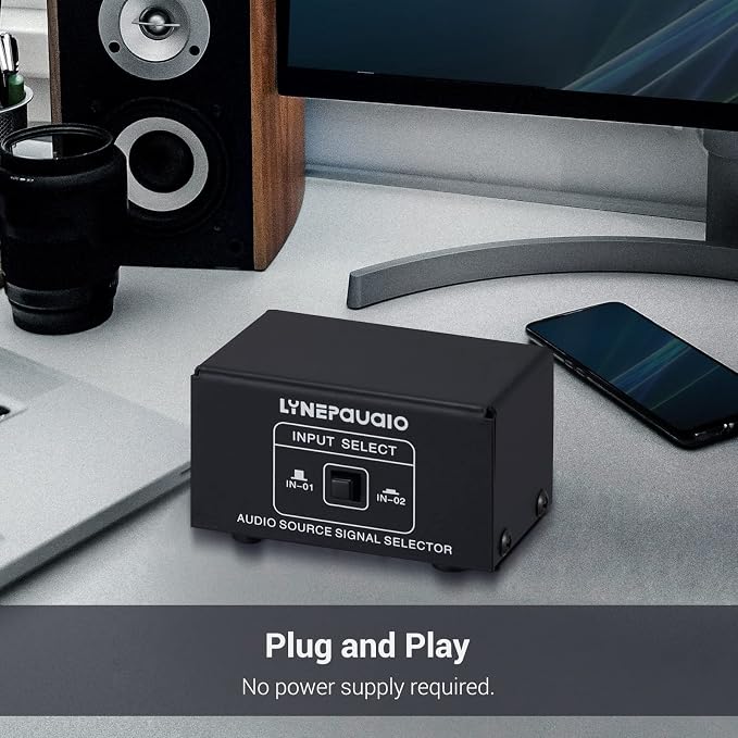 Audio Switcher 3.5mm 2 in 1 Out/1 in 2 Out A/B Switch Stereo Audio Splitter Box - Image 5