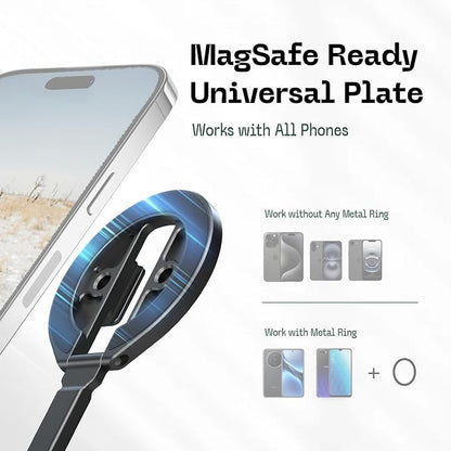 FANAUE MS-06 Magnetic Cold Shoe Mount | 360° Rotatable & Foldable | Aluminum - Image 5