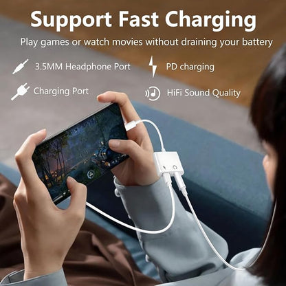 Seulliya USB C to 3.5mm Headphone Jack and Charger Adapter, 2-in-1 Audio & Fast - Image 5