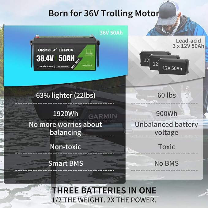 36V 50Ah LiFePO4 Lithium Battery - Image 4