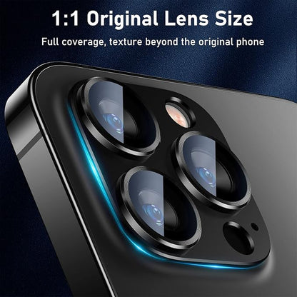 UniqueMe for iPhone 13 Pro/iPhone 13 Pro Max Camera Lens Protector, Metal Ring - Image 6