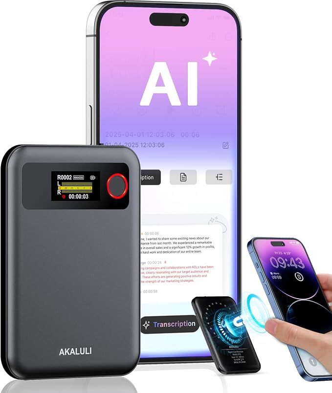AI Voice Recorder with Transcribe Summarize: Note Voice Recorder with APP by Akaluli