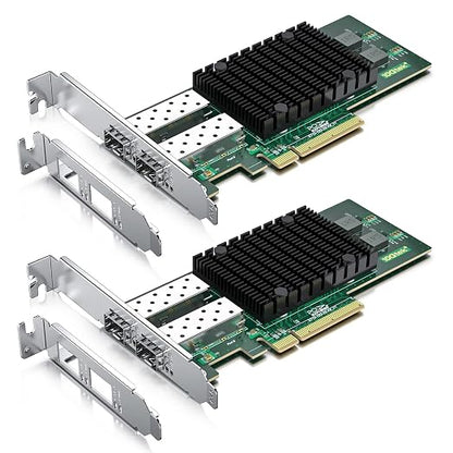 10Gtek 10Gb PCI-E NIC Network Card, Dual SFP+ Port, by 10Gtek