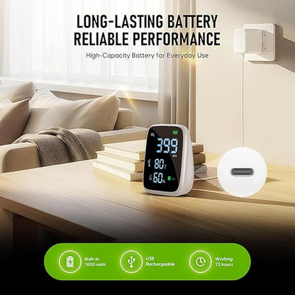 5-in-1 CO2 Carbon Dioxide Detector, Dienmern Portable Air Quality Monitor Indoor - Image 4