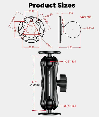Aluminum Alloy Fish Finder Mount - Image 5