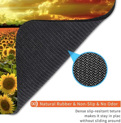 Square Mouse Pad Sunflower, Personalized Premium-Textured Custom Mouse Mat - Image 5