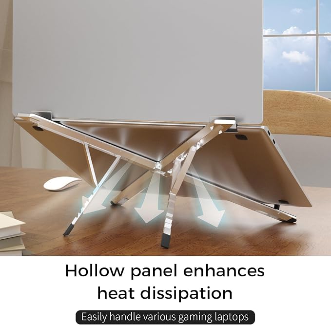 Junfire Foldable Laptop Stand for 17.3 inch, Aluminum Stable Ergonomic Laptop - Image 7