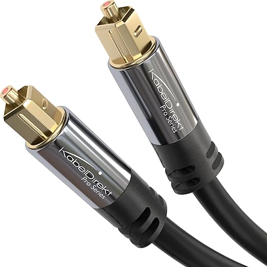 KabelDirekt TOSLINK – Optical Audio Cable – 9.8ft – Fiber Optic Cord, S/PDIF by Kabeldirekt