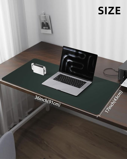 Leather Desk Pad Protector, Large Mouse Pad and Non-Slip Mat, Waterproof PU - Image 5