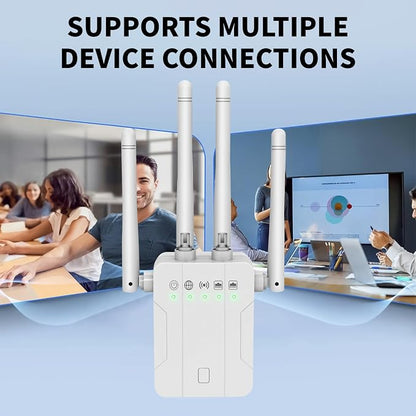 WiFi Extender 1300Mbps, Dual Band 2.4GHz 5GHz Signal Booster, Low Latency - Image 4