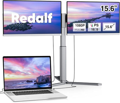 Redalf 15.6" FHD Portable Triple Monitor by Redalf