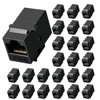 Cat6 RJ45 Keystone Coupler 25-Pack, Ethernet Coupler Female to Female, Ethernet by Unknown