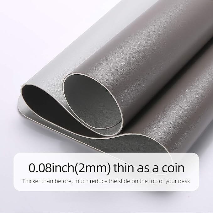 YSAGi Desk Pad, Dual-Sided Desk Mat, 31.5" x 15.7" Laptop Leather Desk Pad - Image 6