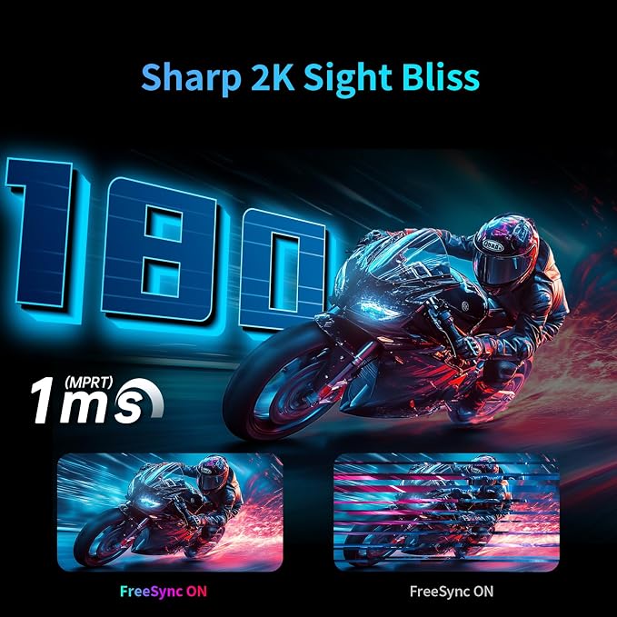 KTC 27 inch WQHD 180Hz 1ms Curved Gaming Monitor 1440P 144Hz Monitor 132% sRGB - Image 2