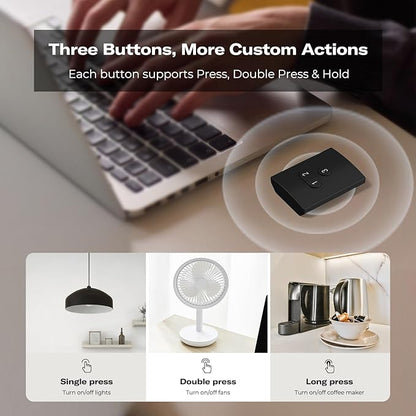 THIRDREALITY Smart Button ZB2, ZigBee Hub Required, 3 Wireless Button, Remote - Image 2