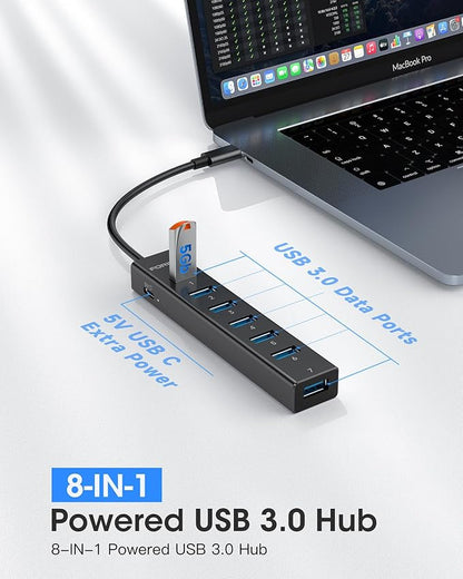 FORIDA USB C Hub-8 Port USB HUB - Image 2