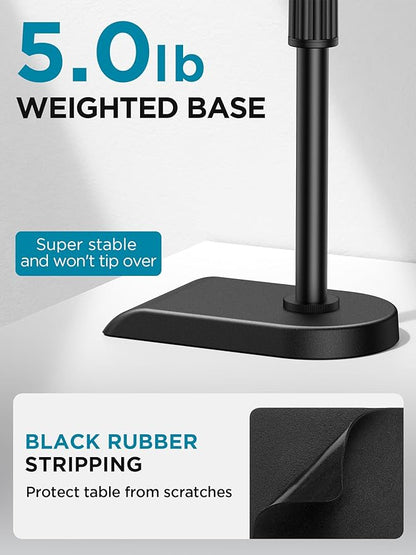 InnoGear Adjustable Desk Microphone Stand, Weighted Base - Image 3