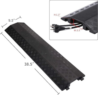 Medium 3 Pack - Floor Cord Cover Cord Protector Drop Over Drop Trak Cable Ramp - Image 2
