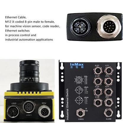 Ethernet 8 Pin X-Coded M12 RJ45 CAT-7e Cable - Image 4