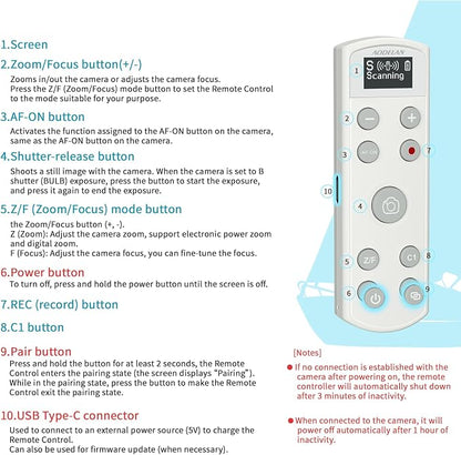 Remote Control for Sony Camera, USB-C Rechargeable Wireless Shutter Release - Image 7
