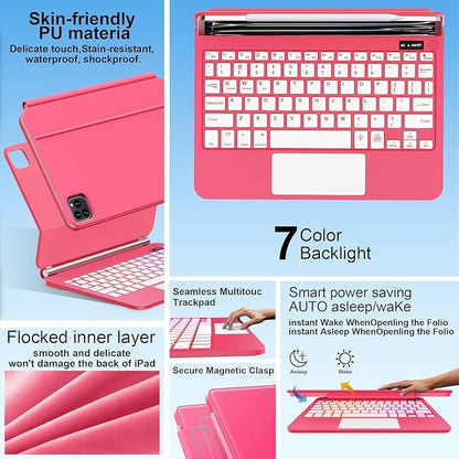 for iPad Pro 13 Inch Case with Keyboard，Magic-Style Magnetic – 7 Colors - Image 5