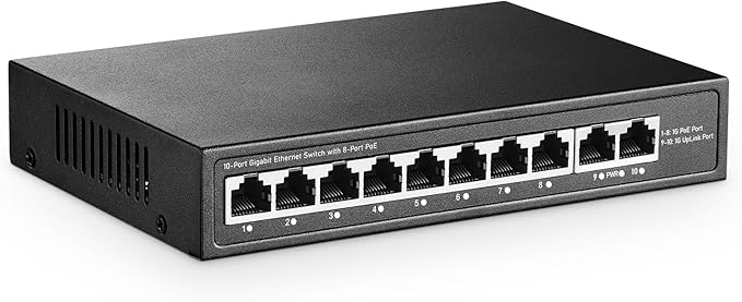 YuLinca 10 Port Mini Gigabit PoE Switch by YuLinca