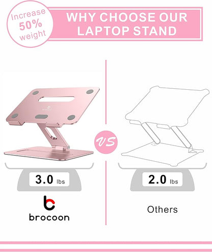 Laptop Stand | Adjustable Aluminum MacBook Riser, Ergonomic Computer Stand - Image 2