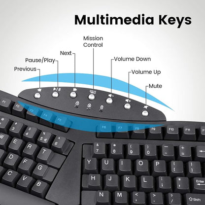 Perixx Periboard-612B Wireless Ergonomic Split Keyboard - Image 7