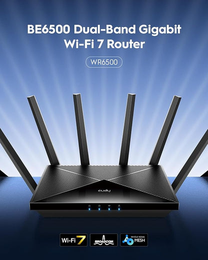 Cudy BE6500 WiFi 7 Router Dual Band Gigabit Gaming Router, VPN Client and Server - Image 2