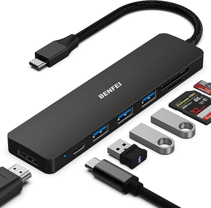 BENFEI USB C HUB 7-in-1, USB-C HUB Multiport Adapter by BENFEI