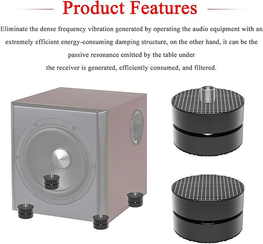 Audiocrast 4X HiFi Speaker Spikes 40×23mm Speaker Stand Feet Pads HiFi Shock - Image 2